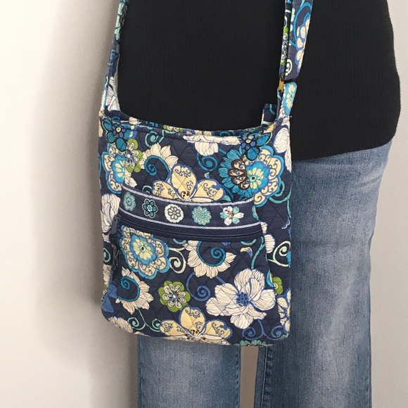 Vera Bradley Handbags - Vera Bradley Mod Floral (Fall 07) Blue Cross Body Bag